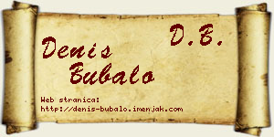 Denis Bubalo vizit kartica